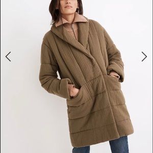 Madewell Lightspun Dumont Quilted Jacket- Green New
